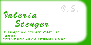 valeria stenger business card